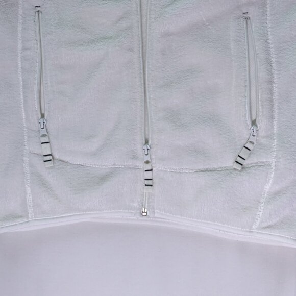 Comfy Misty Mountain White Fleece Jacket SMALL - Picture 9 of 9